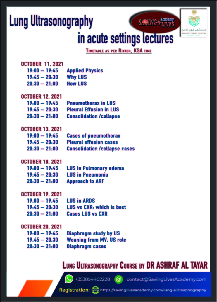 Lung Ultrasound By Dr Ashraf Al Tayar Program