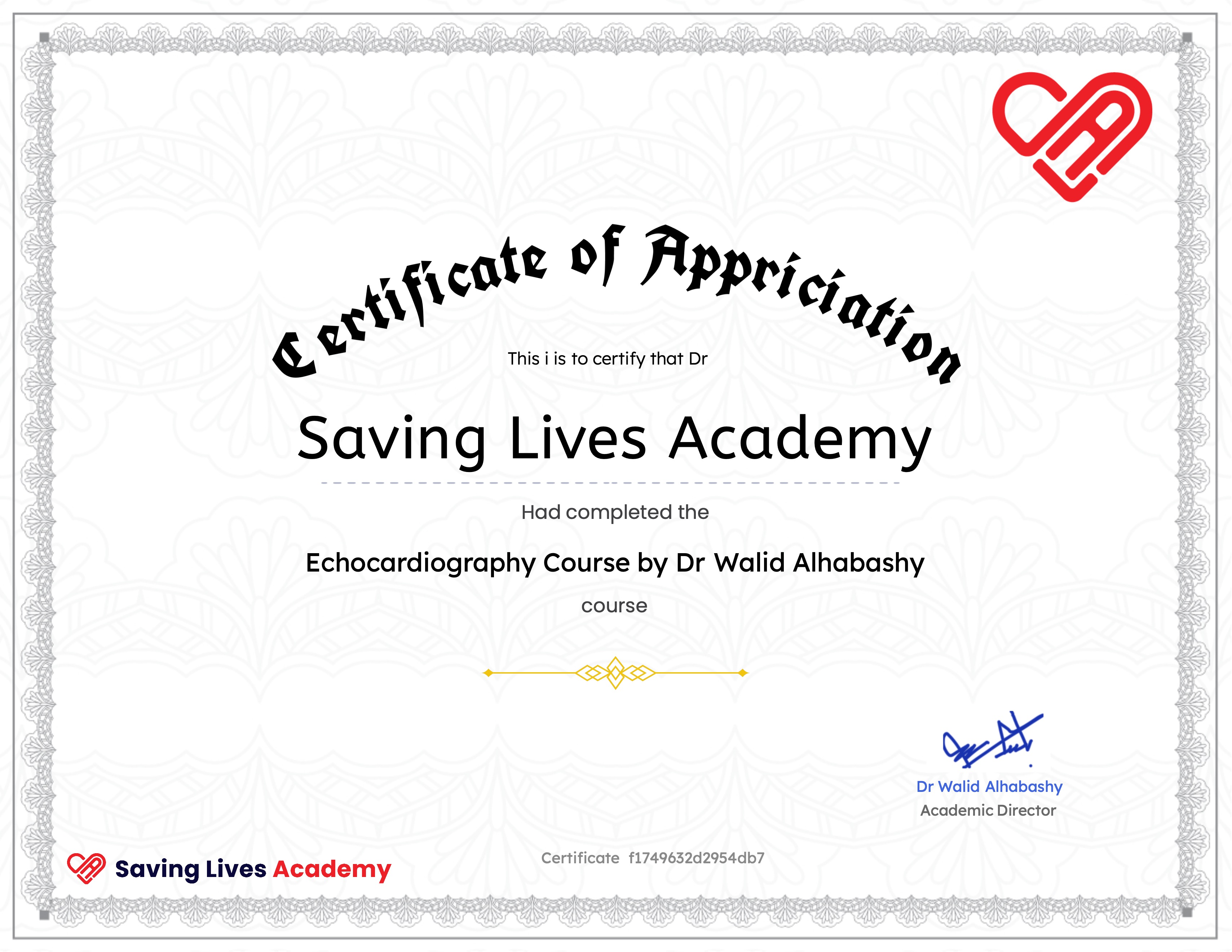 Critical Care Echocardiography English/Arabic (Basic & Advanced) Course by Dr Walid Alhabashy